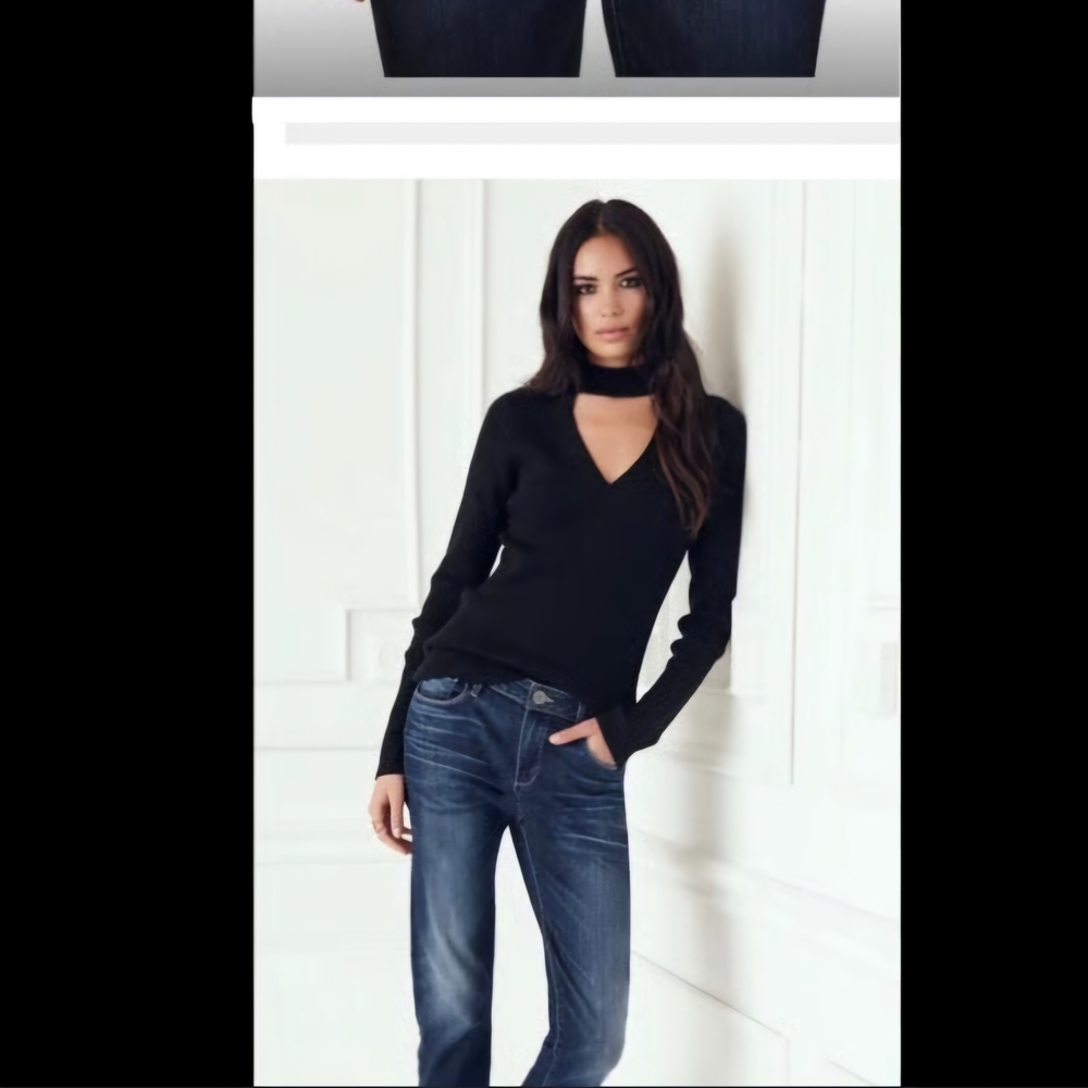 PAIGE Black Cutout Sweater